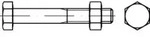 DIN 601/ISO 4016 Sechskant-Schaftschraube M16x35 Stahl 4.6 galvanisch verzinkt...