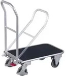 VARIOfit Aluminium Klappb&uuml;gelwagen mit Riefengummimatte 720 x 450 mm