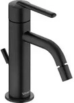 Duravit Bidet-Einhebelmischer Balcoon Ausl. 119mm, m Zugstg. Abl.garn, sw matt