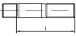 DIN 939 Stiftschraube M12x85 Edelstahl A4 blank