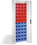 C+P Magazinschrank mit 48 Sichtlagerk&auml;sten, H1980xB700xT300mm Front Lichtgrau...