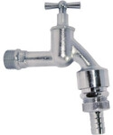 KIRCHHOFF MS Auslaufventil Knebelgriff,Chrom matt, 1/2"AG x 3/4"AG x 1/2"T,