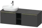 Duravit Waschtischunterschrank D-Neo 140x55cm, 2 A, 1 Pl, B L, g pol/gra ma