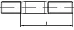 DIN 835 Stiftschraube M10x100 Stahl 5.8 blank