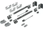 Hettich MB-Schiebet&uuml;rbeschl&auml;ge Set,SysLine S 9134311, 2-T. f&uuml;r einlieg.
