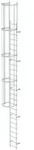 MUNK Einz&uuml;gige Steigleitern Steigh&ouml;he 7,28 m Aluminium blank