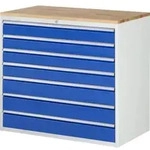 Rau Schubladenschrank Buche-Top und 7 x Schubl.-XXL 4x120 3x150mm