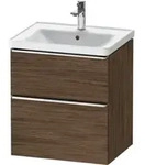 Duravit Waschtischunterschrank D-Neo 58,4x45,2x62,5cm, 1 Kast, chr/Nussb dkl.