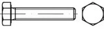 ISO 8676 Sechskantschraube Feingewinde VG M16x55 Stahl 8.8 blank