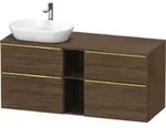 Duravit Waschtischunterschrank D-Neo 140x55cm, 2 SBK, 2 A, B L, g pol/Nu dkl.