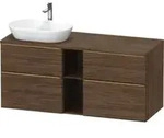 Duravit Waschtischunterschrank D-Neo 140x55cm, 2 SBK, 2 A, B L, b geb/Nu dkl.