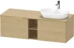 Duravit Waschtischunterschrank D-Neo 140x55cm, 2 A, 1 Pl, B R, g pol/Ei Nat