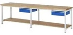 Rau Werkbank h&ouml;henverstellbar 8001A7, B3000xT700xH840-1040mm, 2x Schublade-TA