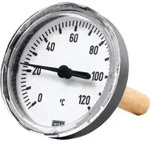 Riegler Bimetallthermom., G 1/2 hi., Tauchschaftl&auml;nge 100mm &Atilde; ̃80, bis 60&deg;C
