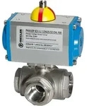 Riegler ES-Kuha, pneumat. Stellantrieb doppeltwirkend, L-Bohrung, Rp 3/4