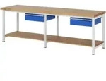 Rau Werkbank h&ouml;henverstellbar 8001A7, B2500xT700xH840-1040mm, 2x Schublade-TA