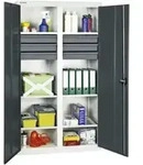 Stumpf Werkzeug- und Materialschrank 3000, RAL 7035/7016, 6 Schubladen, 6 Wannen