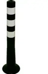 Schake Flexipfosten schwarz, selbstaufrichtend, &Oslash; 80mm, H&ouml;he: 750mm + 3 wei&szlig; refl.