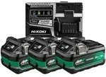 HiKOKI 3 Akkus 36V 2,5 Ah / 18V 5,0 Ah MULTI VOLT BSL36A18X + Ladeger&auml;t...