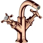 hansgrohe 2-G-Bidet-Armat Axor Montreux A 104mm, m Kreuz, ZugstAblGar, po r gol