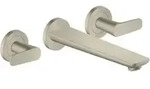 hansgrohe 3-Loch-Wannenarmatur Axor Citterio o. Struk., brush. nickel, UP Wandmontage