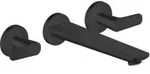 hansgrohe 3-Loch-Wannenarmatur Axor Citterio o. Struktur, mattschwarz, UP Wandmontage