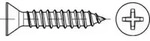 ISO 7050 Form C Senkkopf-Blechschraube VG 6,3x32 Stahl galvanisch verzinkt PH