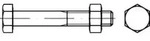 DIN 601/ISO 4016 Sechskant-Schaftschraube M20x50 Stahl 4.6 feuerverzinkt m....