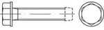 DIN 7500 Form D Gewindefurchende Sechskant-Flanschschraube VG M5x35 Stahl...