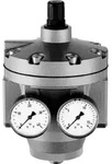 Riegler Hochleistungsdruckregler mit 2 Manometern, G 1 1/2, 0,5 - 10 bar
