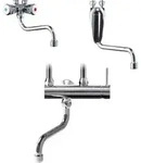 Clage Wand-Zweigriffarmatur SNO ch, m Kombiv., m schwenkb. Rohrausl 16cm