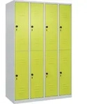 C+P Doppelstock-Spind Classic PLUS, 4 Abteile, 1850x1200x500mm, 7035/0024...