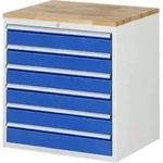 Rau Schubladenschrank Buche-Top und 6 x Schubl.-XL 6x120mm