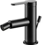 Keuco Bidet-Einhebelmischer IXMO Flat Ausl. 110mm, m Abl.garn, schwarz matt
