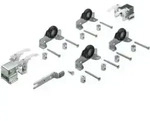 Hettich Schiebet&uuml;rbeschlag Top Line 1 2-t&uuml;rig Komplett-Set 50kg DIN L/R