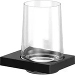 Keuco Glashalter Edition 11 m Echtkr.-Glas und Halter, schwarz matt