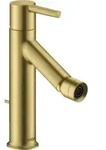hansgrohe Bidet-Einhebelmischer Axor Starck A 104mm, m HG, Zugst.Abl.Gar., brush. br