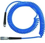 Riegler Spiralschlauch-Stahlkupplung-Set, PU, Schlauch-&Atilde; ̧ 10x6,5, 7,5 m