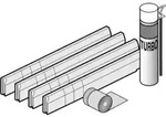 V&B Polystyren-Installationsset 90x80-100x100cm, f DW, verchromt