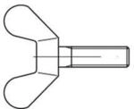 DIN 316 Fl&uuml;gelschraube deutsche Form M8x20 Messing blank
