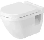 Duravit Wand-WC, Tiefsp&uuml;ler Starck 3 37x54cm, 4,5 l, Rimless, wei&szlig;