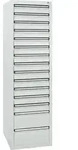 Stumpf Schubladenschrank Serie STS 410, 15 Schubladen lichtgrau (13x100, 2x200mm)