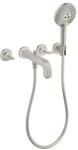hansgrohe Fertigmontageset Axor Citterio UP-3-Loch-Wannenarm, m HG, Edelstahl-Optik