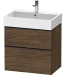 Duravit Waschtischunterschrank D-Neo 68,4x44,2cm, sw/Nuss d, 1 Kast, 1 Ausz.