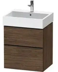 Duravit Waschtischunterschrank D-Neo 58,4x44,2cm, sw/Nuss d, 1 Kast, 1 Ausz.