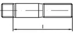DIN 938 Stiftschraube M10x55 Edelstahl A2 blank