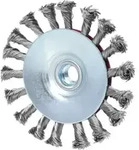 KS Tools Rostfreie Kegelform-Stahldrahtrundb&uuml;rste, 0,5mm, &Oslash; 115mm