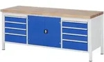 Rau Werkbank h&ouml;henverstellbar 8909A2, B2000xT700xH840-1040mm, 8x Schublade-TA, 1x