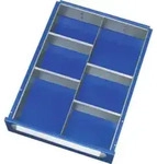 Rau Schubladen-Einteilungs-Set Schublade-E H 120-360mm 1 Trenn + 4 Steckw&auml;nde