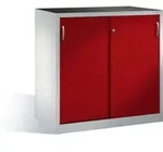 C+P Werkzeug-Beistellschrank mit Schiebet&uuml;ren, innen 2 B&ouml;den, H1200xB1200xT600mm